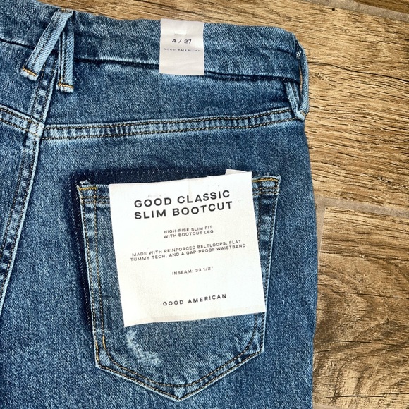 NWT Good American good classic slim bootcut women’s jeans - Picture 4 of 4